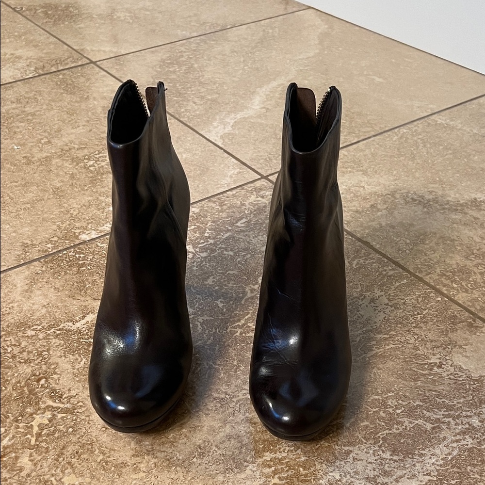 Franco Sarto leather dark grown  Ankle Boots